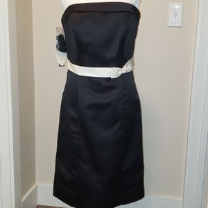 Alfred Angelo Black w White Bow Dress 10